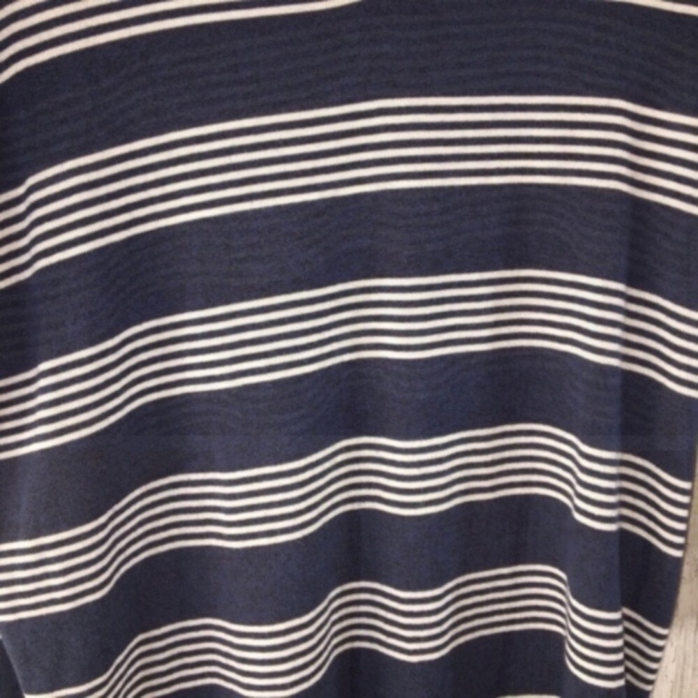 Market & Spruce Navy Striped Blouse - Picture 3 of 5